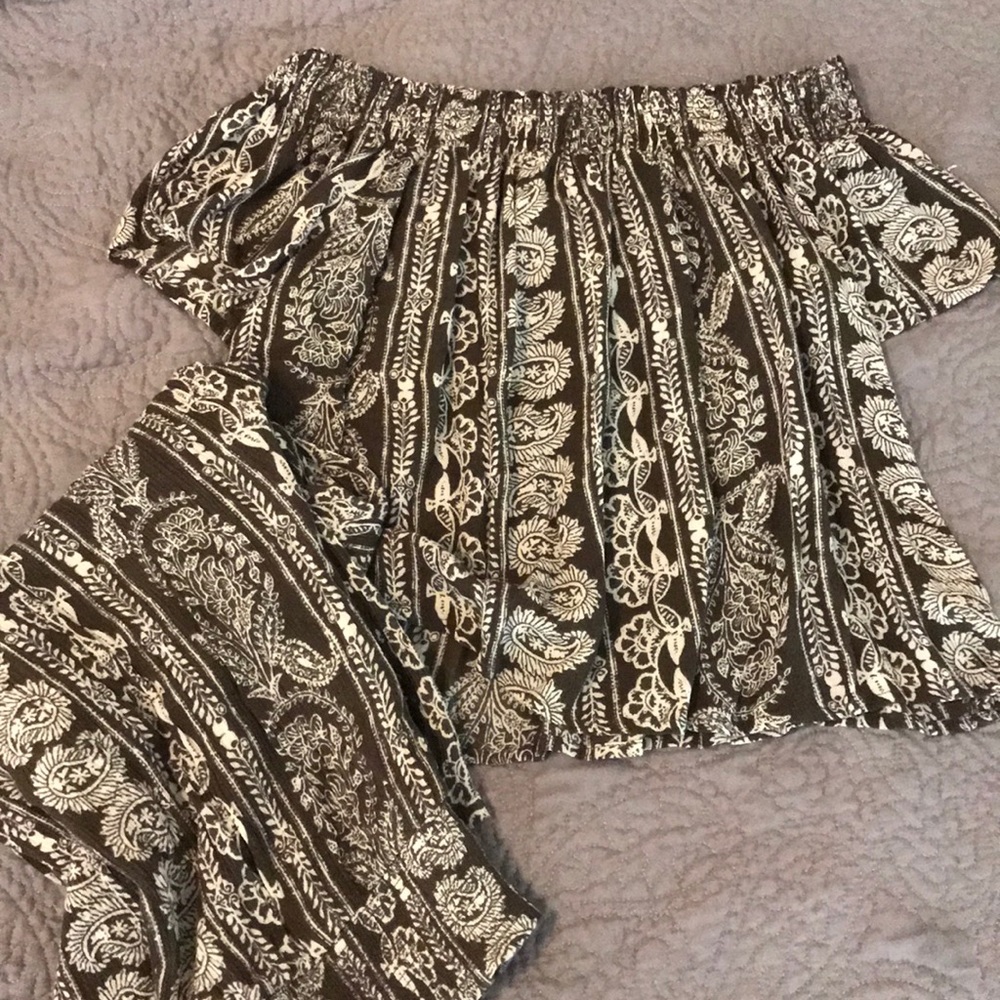 Two piece Crop Top and Pant Set